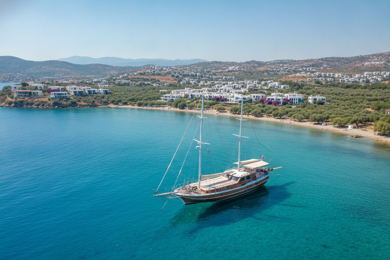 Bodrum koyları şnorkel ve dalış rotası
